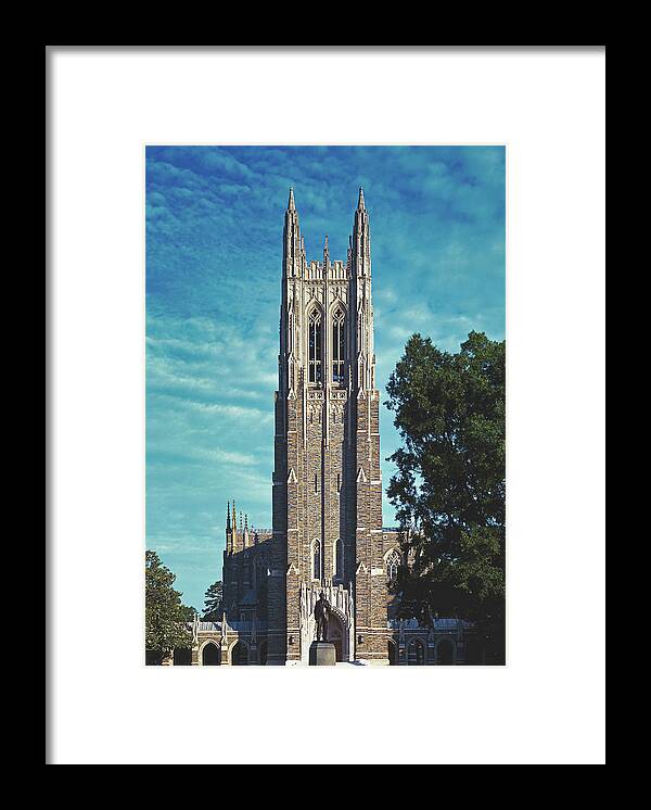 Duke University Framed Print featuring the photograph Chapel Tower - Duke University by Mountain Dreams