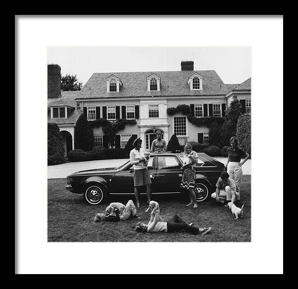 Pets Framed Print featuring the photograph Chapin Family by Slim Aarons