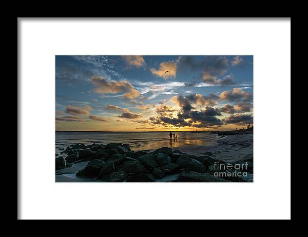 Beach Framed Print featuring the photograph Charleston Sunset - Sullivan's Island by Dale Powell