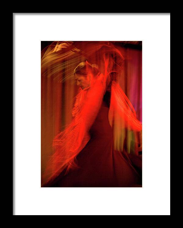 Spanish Flamenco Dance Songs Singing Costumes Despair Joy Pride Framed Print featuring the photograph Charo by Catherine Sobredo