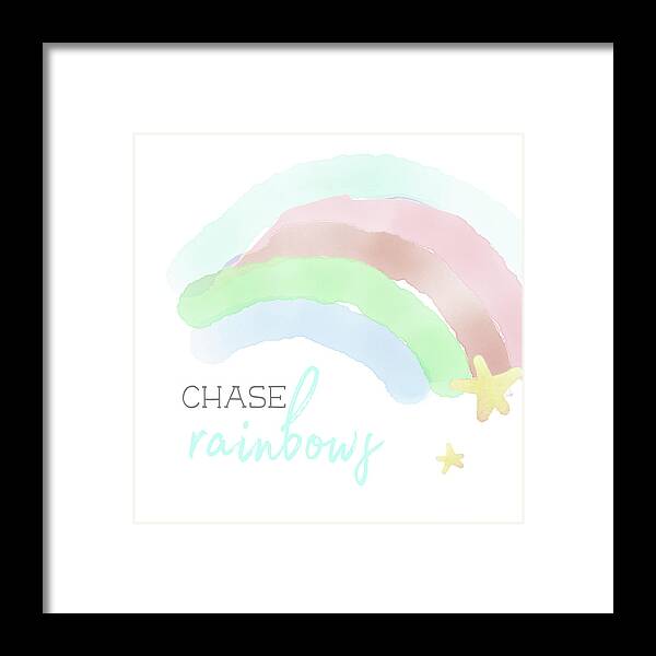 Chase Framed Print featuring the digital art Chase Rainbows by Andi Metz