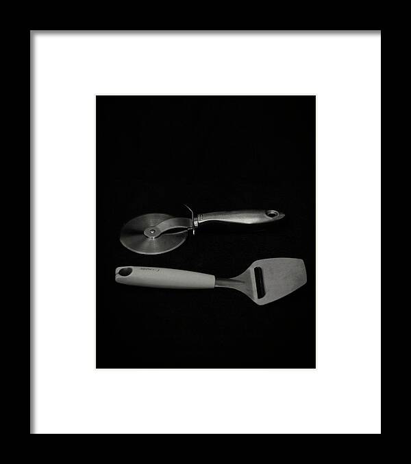 Cheese Cutter Framed Print featuring the photograph Cheese and Pizza Cutter by Doc Braham