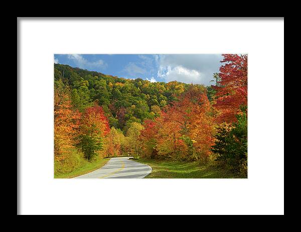 Scenics Framed Print featuring the photograph Cherohala Skyway In Late October, Nc by Greenstock