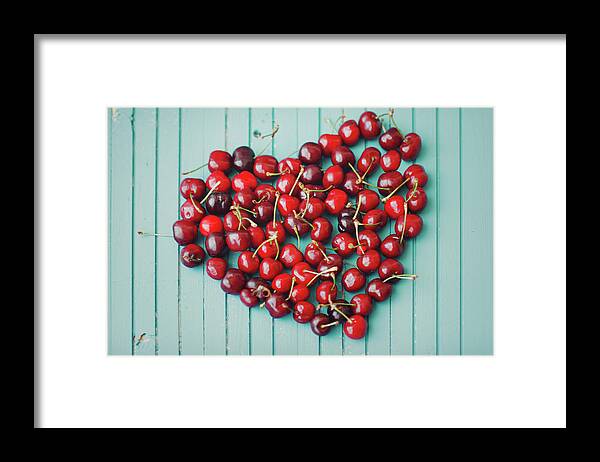 Cherry Framed Print featuring the photograph Cherries by Julia Davila-lampe