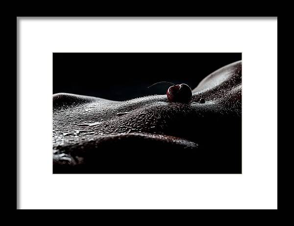 Bodyscape Framed Print featuring the photograph Cherry by Ruslan Bolgov (axe)
