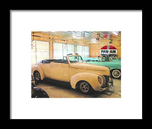 Classic Cars Framed Print featuring the digital art Chevy's and Fords by Rick Wicker
