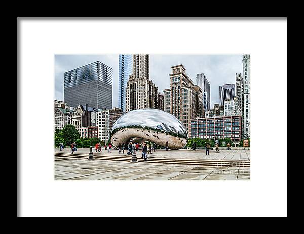 Working Framed Print featuring the photograph Chicago Bean In Millennium Park by Starcevic