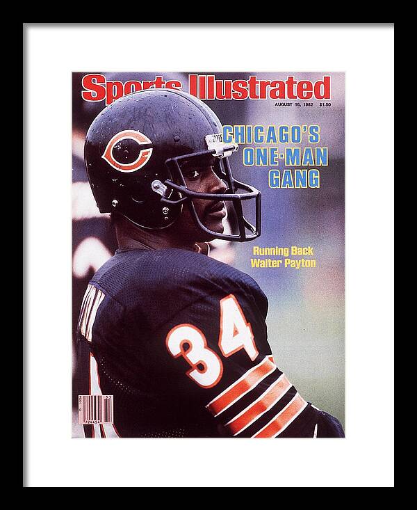 Magazine Cover Framed Print featuring the photograph Chicago Bears Walter Payton Sports Illustrated Cover by Sports Illustrated