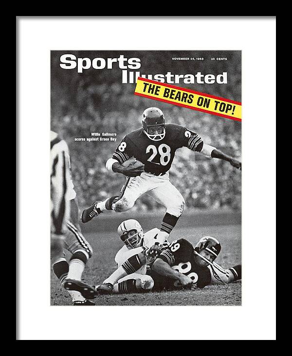 Sports Illustrated Framed Print featuring the photograph Chicago Bears Willie Galimore And Mike Ditka Sports Illustrated Cover by Sports Illustrated