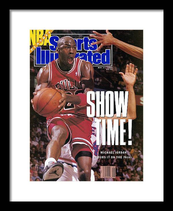 Playoffs Framed Print featuring the photograph Chicago Bulls Michael Jordan, 1990 Nba Eastern Conference Sports Illustrated Cover by Sports Illustrated