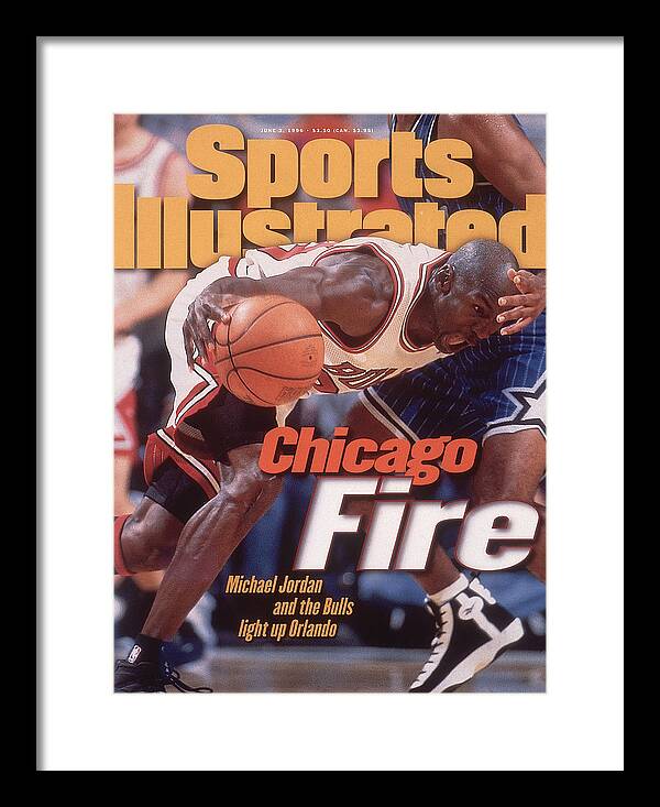 Playoffs Framed Print featuring the photograph Chicago Bulls Michael Jordan, 1996 Nba Eastern Conference Sports Illustrated Cover by Sports Illustrated