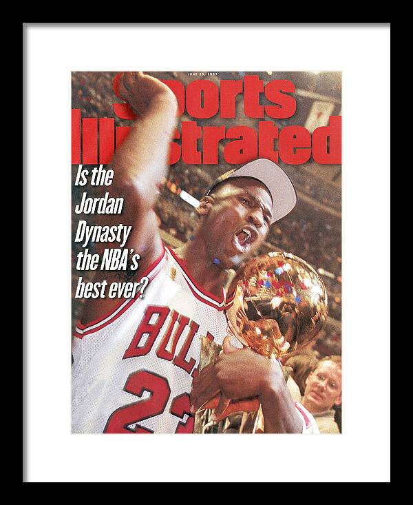 Magazine Cover Framed Print featuring the photograph Chicago Bulls Michael Jordan, 1997 Nba Finals Sports Illustrated Cover by Sports Illustrated