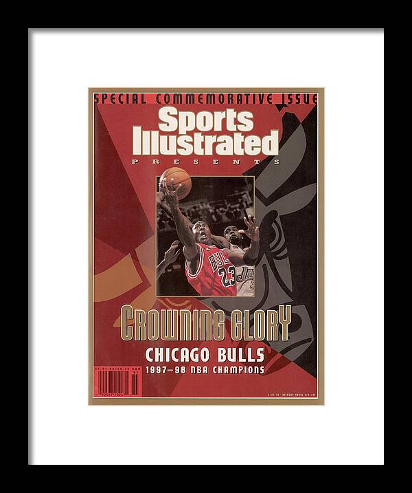 Playoffs Framed Print featuring the photograph Chicago Bulls Michael Jordan, 1998 Nba Champions Sports Illustrated Cover by Sports Illustrated