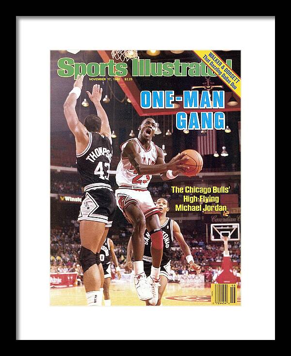 1980-1989 Framed Print featuring the photograph Chicago Bulls Michael Jordan... Sports Illustrated Cover by Sports Illustrated