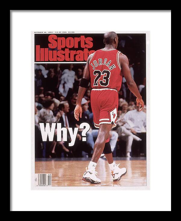 Magazine Cover Framed Print featuring the photograph Chicago Bulls Michael Jordan Retires Sports Illustrated Cover by Sports Illustrated