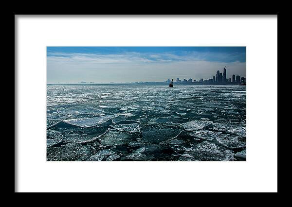 Lake Michigan Framed Print featuring the photograph Chicago from navy pier 2 by Stuart Manning