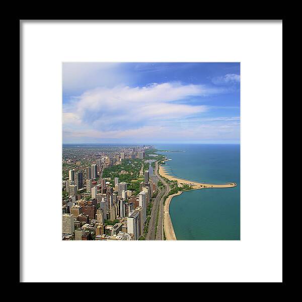 Lake Michigan Framed Print featuring the photograph Chicago - Lake Michigan by Sabine Simons Aka Freemysoul