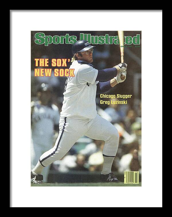 Magazine Cover Framed Print featuring the photograph Chicago White Sox Greg Luzinski... Sports Illustrated Cover by Sports Illustrated