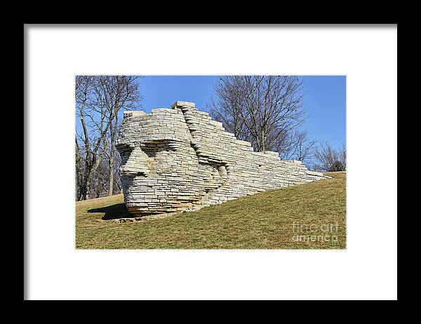 Chief Framed Print featuring the photograph Chief Leatherlips Monument 0918 by Jack Schultz