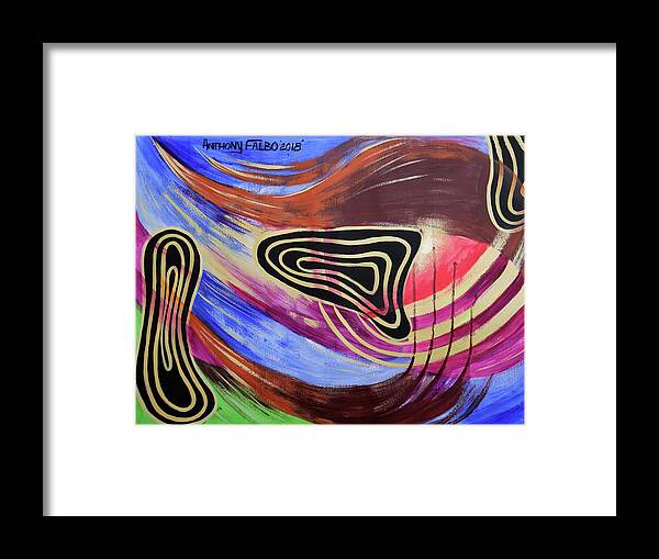 Abstract Framed Print featuring the painting Children Of God Philippians 2-15 by Anthony Falbo