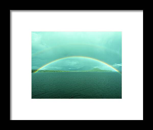 Chile Framed Print featuring the photograph Chilean Fjord Rainbow by Gary Karlsen