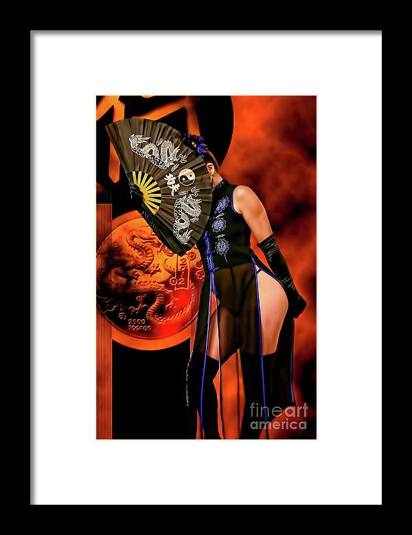 Hell Framed Print featuring the digital art China Girl by Recreating Creation