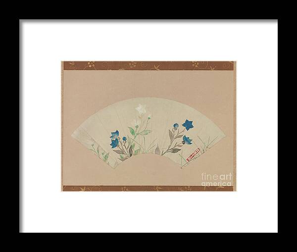 1860-1869 Framed Print featuring the drawing Chinese Bellflowers. Creator Unknown by Heritage Images