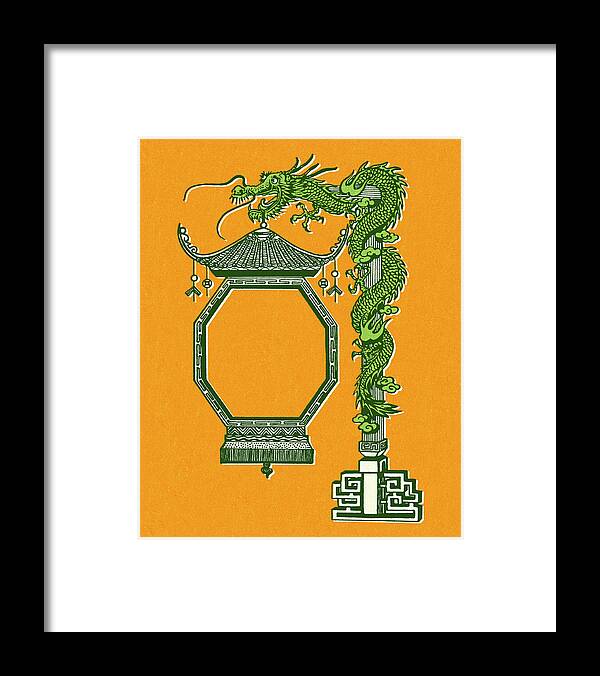 Asia Framed Print featuring the drawing Chinese Lantern by CSA Images