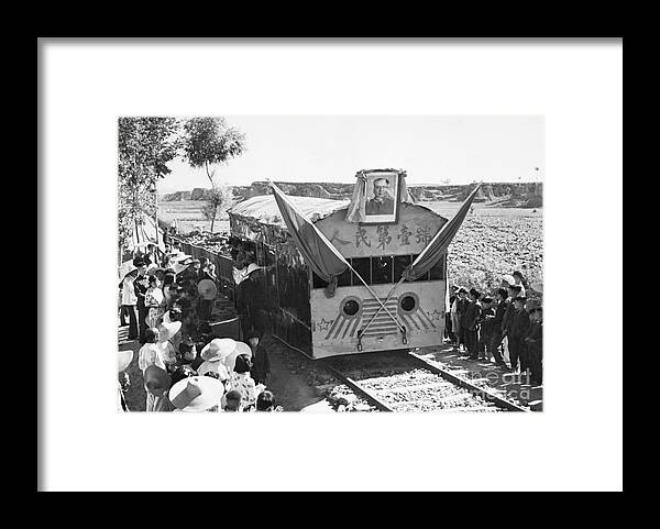 Child Framed Print featuring the photograph Chinese Villagers Celebrating Freight by Bettmann