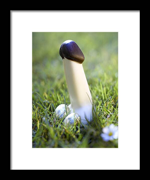 Dresse Framed Print featuring the photograph Chocolat En Forme De Sexe Masculin Chocolate In The Shape Of A Masculin Sex by Studio - Photocuisine