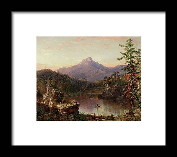 Oil Painting Framed Print featuring the photograph Chocorua Peak, New Hampshire by The New York Historical Society