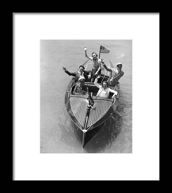 Motorboat Framed Print featuring the photograph Chris-craft by Camerique Archive