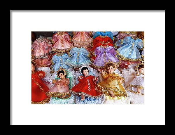 Christmas Framed Print featuring the photograph Christ Child Figurines in Christmas Market by James Brunker