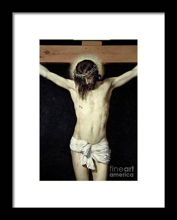 Art Framed Print featuring the painting Christ Crucified, Detail by Velazquez