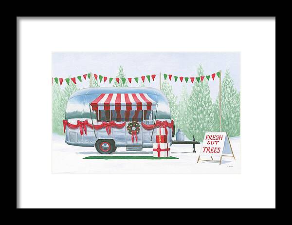 Awnings Framed Print featuring the painting Christmas Farm Iv by James Wiens