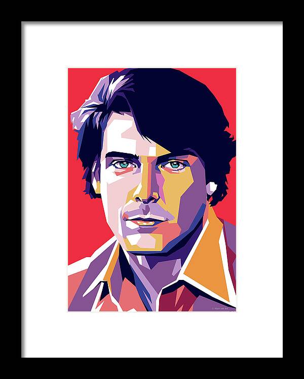 Christopher Reeve Framed Print featuring the digital art Christopher Reeve by Movie World Posters