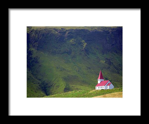 Tranquility Framed Print featuring the photograph Church On Hill by Grant Faint