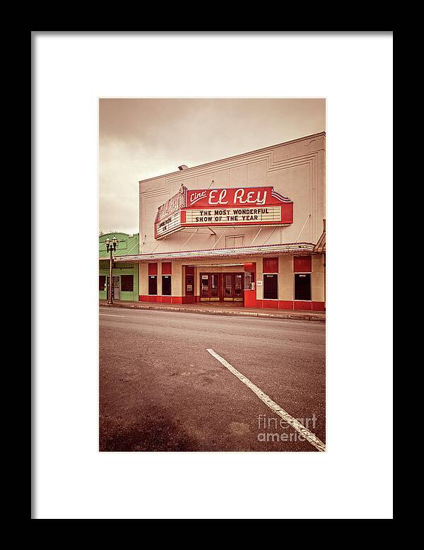 Cine El Rey Theater Framed Print featuring the photograph Cine El Rey Theater by Imagery by Charly