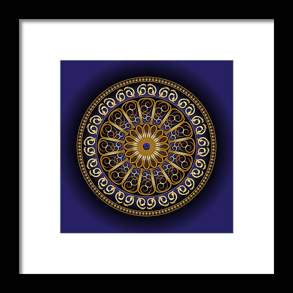 Mandala Framed Print featuring the digital art Circumplexical No 3716 by Alan Bennington