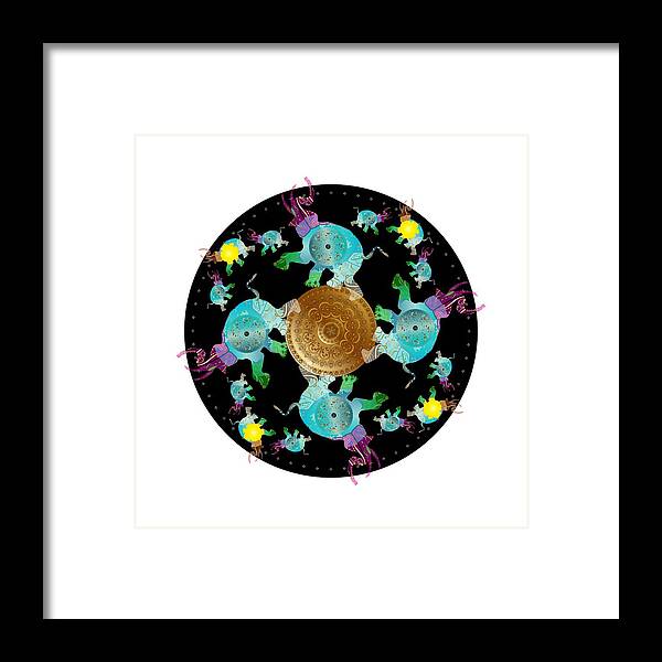 Mandala Framed Print featuring the digital art Circumplexical No 3721 by Alan Bennington