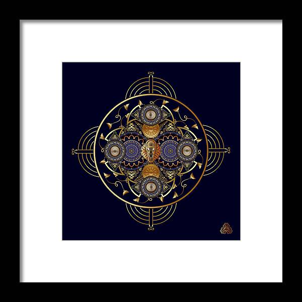Mandala Framed Print featuring the digital art Circumplexical No 4059 by Alan Bennington