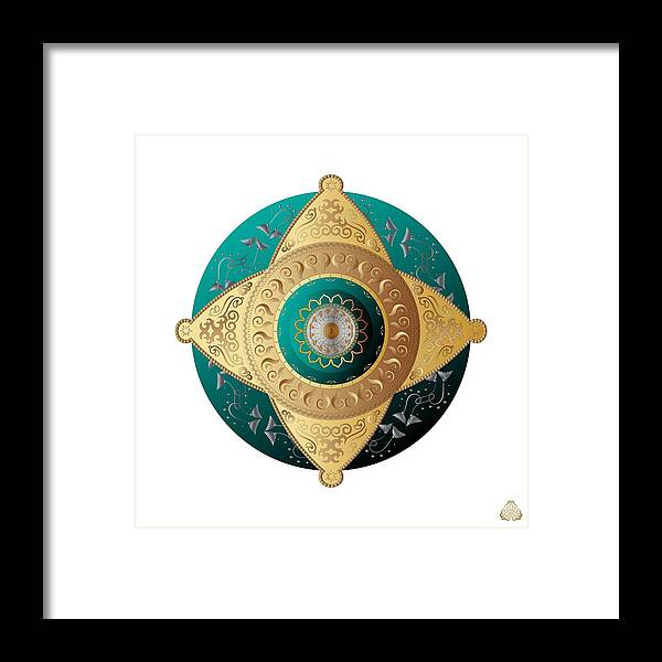Mandala Framed Print featuring the digital art Circumplexical No 4064 by Alan Bennington