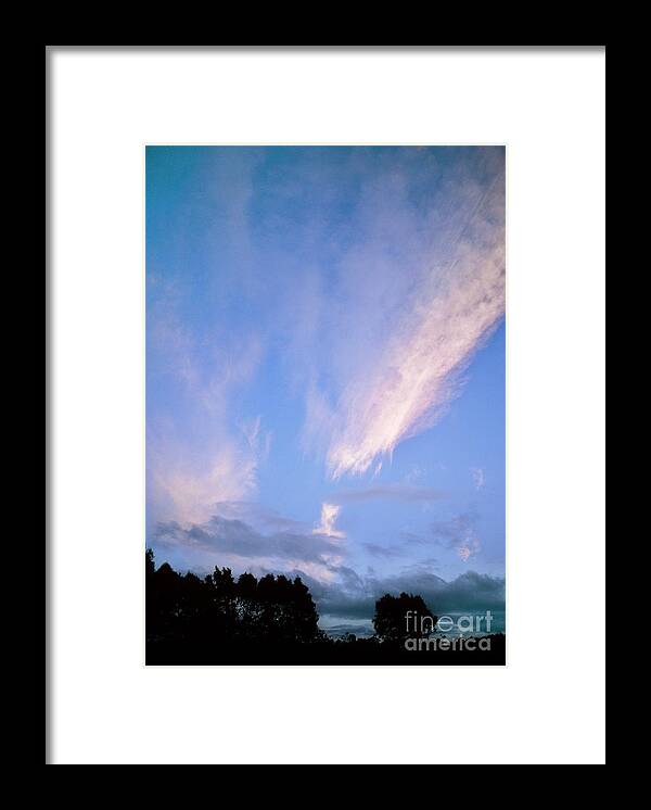 Cloud Framed Print featuring the photograph Cirrus And Stratus Clouds. by John Heseltine/science Photo Library