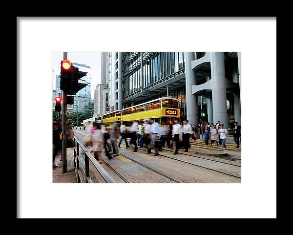 Working Framed Print featuring the photograph City Life Hong Kong by Samxmeg