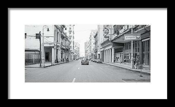Cuba Framed Print featuring the photograph City Street, Havana by Mark Duehmig