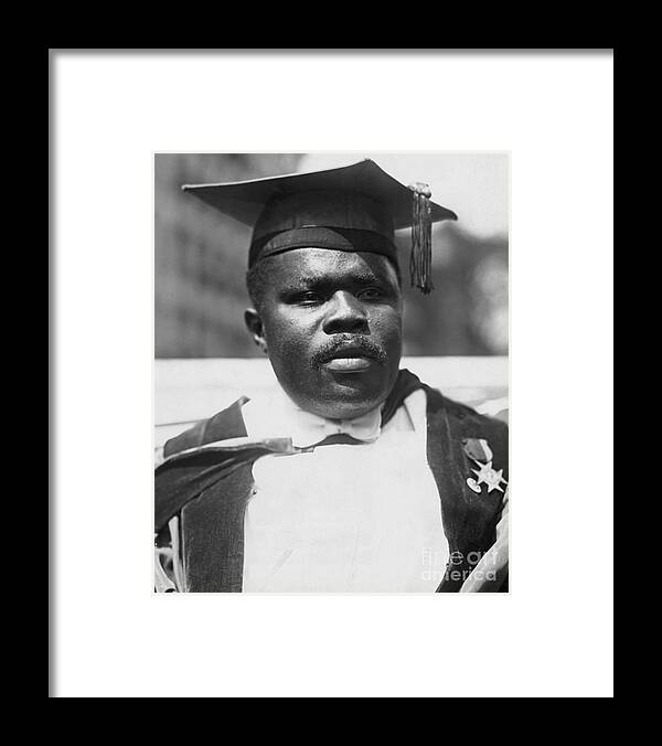 People Framed Print featuring the photograph Civil Rights Activist Marcus Garvey by Bettmann