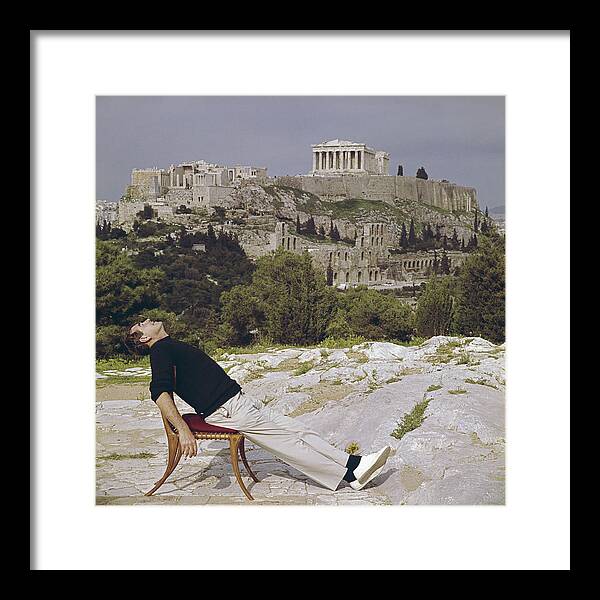 Slim Aarons Framed Print featuring the photograph Civilised Snooze by Slim Aarons