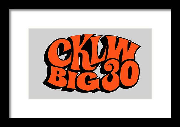 Cklw Big30 Chart Logo Radio Classic Rock Oldies Framed Print featuring the digital art CKLW Big30 - Orange by Thomas Leparskas