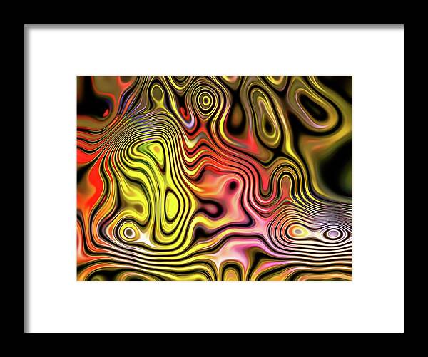 Chaos Framed Print featuring the digital art Classic Chaos Gold by Don Northup