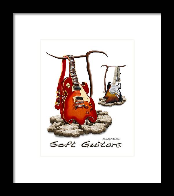 T-shirt Framed Print featuring the photograph Classic Soft Guitars by Mike McGlothlen